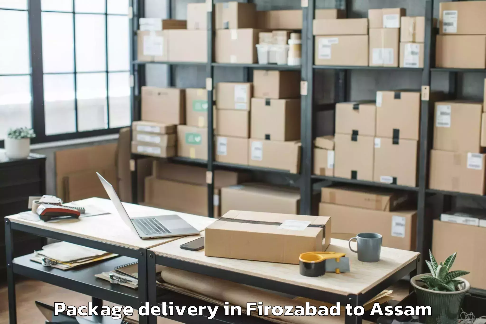 Top Firozabad to Laharighat Package Delivery Available